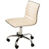 NicBex Adjustable Office Chair with Wheels,Modern Armless Computer Chair,Swivel Faux Leather Desk Chair for Adult,Student - 4 of 4