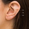 Tiny Flat Back Stud Earrings for Women, 14K Gold or Silver Plated Hypoallergenic Cartilage Jewelry - 2 of 4