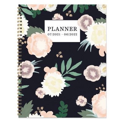 2021-22 Academic Planner 8.5" x 11" Floral Print Daily/Weekly/Monthly - The Time Factory