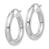 Black Bow Jewelry 4mm, Sterling Silver, Round Hoop Earrings - 24mm (1 Inch) - 2 of 4
