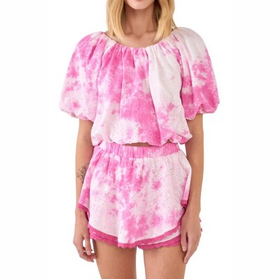 Women's Tie Dye Eyelet Set - 2.7 AUGUST APPAREL