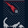 Men's Design By Humans Dinosaur Comet Christmas Sweater By shirtpublic Tank Top - 2 of 3
