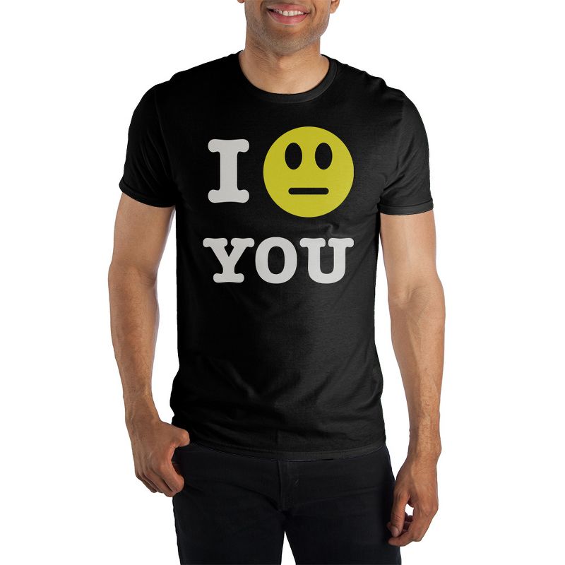 I Straight Neutral Face Emoji You T-Shirt Tee Shirt For Men - Great Gift, 1 of 2
