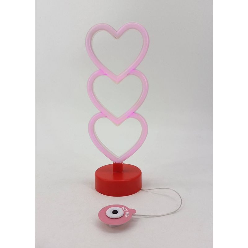 Neon Lit Tabletop Valentine&#39;s Day Heart Sign Pink - Spritz&#8482;, 1 of 6