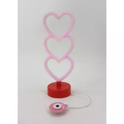 Neon Lit Tabletop Valentine's Day Heart Sign Pink - Spritz™
