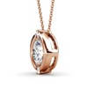 18k rose gold-plated round-cut crystal women's necklace - 4 of 4
