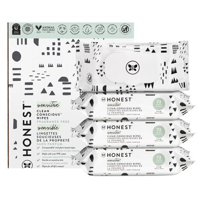 The Honest Company Plant-Based Baby Wipes made with over 99% Water - Pattern Play (Select Count)