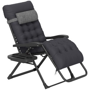 Padded Zero Gravity Chair, Folding Recliner Chair with Cup Holder Cushion - 1 of 4