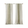 Kumasinova 84"/95"/108" 100% Cotton Printed Curtains Panel,Window Curtains with Chenille Stripe&Lining,Bedroom Curtains for Living Room - 2 of 4