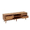Homy Casa Mid Century TV Stand with Storage Drawers and Open Shelves for Living Room - 4 of 4