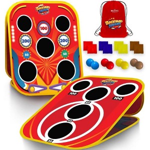 SWOOC Games - Backyard Arcade | 2-in-1 Bean Bag Toss Game for Kids w/ Carry Bag | 5-Second Setup & Storage | Carnival Outside Toys for Toddlers 3-5 - 1 of 4