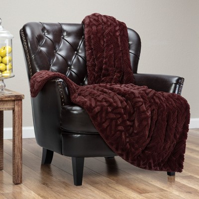 Brown Reversible Faux Fur Sherpa Toddler Blanket