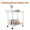 PioneerWorks PioneerWorks Commercial Grade Utility Cart  Wire Rolling Cart with Handle Bar, Alloy Steel Food Storage Trolley, Low Handle - 2 of 4