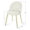 Set Of 4 Nano Tufted Velvet Upholstered Side Chair Gold Leg -The Pop Home - 4 of 4