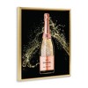Stupell Industries Glam Fashion Champagne Bottle Splash Floating Frame Canvas Art, Gold, 17" x 21" - 2 of 4