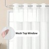 No Hook Shower Curtain with Snap in Fabric Liner Waffle Weave Heavy Duty Thick Waterproof Bathroom Curtain Set - 3 of 4