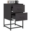 vidaXL Bedside cabinets - Black Steel nightstands/end Tables - Industrial Style Bedroom/Living Room Furniture - 14.2" x 15.4" x 23.8" - 4 of 4