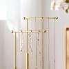 3-Tier Jewelry Display Stand, White and Gold Organizer Holder for Necklaces, Bracelets, Earrings and Rings - 3 of 4