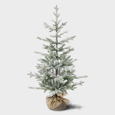 3 5ft Unlit Potted Flocked Balsam Fir Artificial Tree Wondershop Target