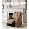Power Recliner with Heat & Massage. Features 360° swivel, rocking motion, cup holder & faux leather for living room, bedroom, or nursery - 3 of 4
