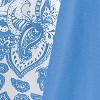 Collections Etc 2-Pack Pretty Paisley Print Short-Sleeve Henley Gown - 4 of 4