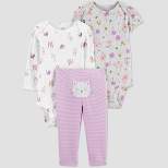 Carter's Just One You® Baby Girls' Cat Top & Bottom Set - Purple
