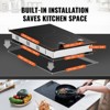 VEVOR Electric Cooktop, 12 inch 2 Burners Built-in Electric Stove Top, 1800W Ceramic Top Radiant Cooktop, with Glass Panel, Knob Control,Black - 4 of 4