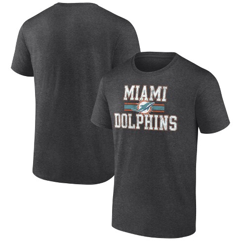 MIAMI DOLPHINS Women's T-Shirt Size L GRAY NFL Team Apparel
