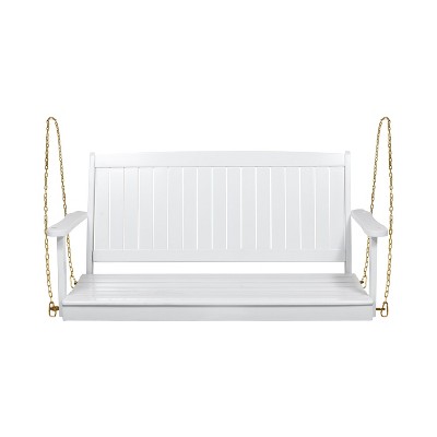 NicBex 2-Seat Outdoor Hanging Porch Swing with Armrests for Patio Bedroom Garden