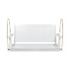 Okak Acacia Wood Porch Swing with Slatted Design,Classic Outdoor Bench Swing with Chains,Patio Swing for Patio,Garden,Backyard - 2 of 4