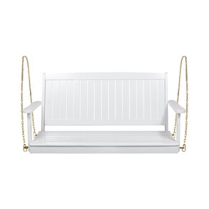 NicBex 2-Seat Outdoor Hanging Porch Swing with Armrests for Patio Bedroom Garden - 1 of 4