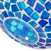 Sunnydaze Outdoor Garden Patio Round Glass with Mosaic Design Hanging Fly-Through Bird Feeder - 6" - image 4 of 4