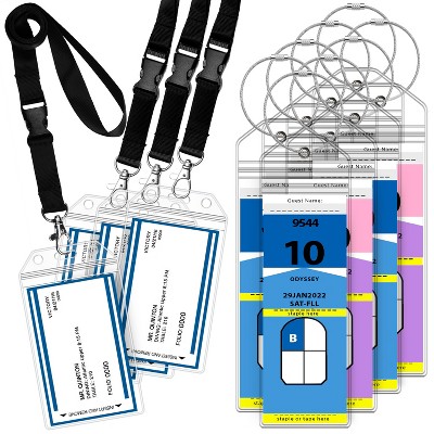 Greatshield 8x Cruise Luggage Tag Holder + 4x Id Badge Holder With 