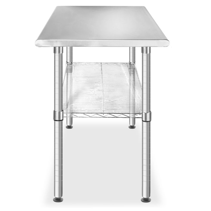 GRIDMANN 49 x 24" Stainless Steel Table with Wire Undershelf, NSF Commercial Kitchen Work & Prep Table for Restaurant and Home, 5 of 8