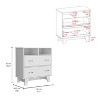 Grungis Wooden Dressers with Storage,Two Drawer Dressers with Two Open Shelves,Superior Top and Four Legs for Bedroom Living Room - 2 of 4