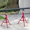 V Head Pipe Stand 2500 LBS, Pipe Jack Stands Adjustable Height, Portable Pipe Stands, Pipe Supporting, Heavy-Duty Steel Jack Stand,Secure Stability - 4 of 4
