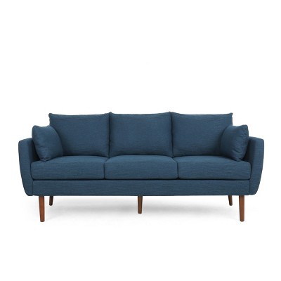 GDFStudio Wadleigh Contemporary Fabric Upholstered Throw Pillow Back 3 Seater Sofa