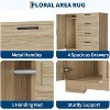 43.3'' H Armoire Wardrobe Closet with 4 Drawers and Hanging Rod, Multifunctional Wood Dresser with Storage Closet - 3 of 4