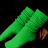 Kelly Green Slouch Socks the Sock Panda (Women's Sizes, Adult Medium) - Midweight - 3 of 3