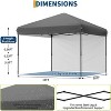 10'x10' Pop Up Canopy Tent, Waterproof Outdoor Canopy, Roller Bag, 4 x Sandbags, 4 x Stakes - 4 of 4