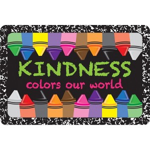 Ashley Productions® The Original Fun Mat™, Welcome Mat, 15.5" x 23.5", Kindness Colors World - 1 of 1
