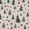 Saro Lifestyle 1710.N20S Embroidered Christmas Tree Design Linen Blend Napkin - Set of 4, Natural, 20