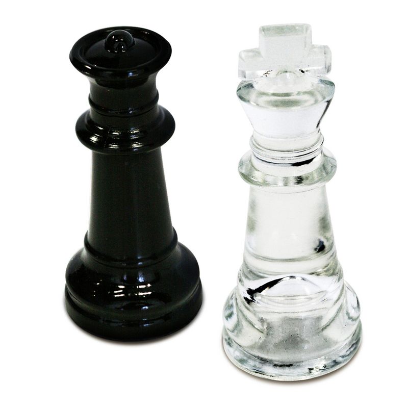 WE Games Black and Clear Glass Chess Set, 13.75 in. Board, 3 in. King, 3 of 6