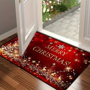 Lomsoe Christmas Tree Holiday Welcome Mat, Non-Slip,Carpet,Home Decoration, Christmas Holiday Decoration. - 1 of 4