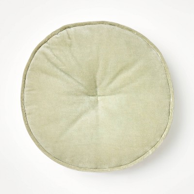 Velvet Round Throw Pillow Light Sage - Threshold™ designed with Studio McGee