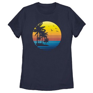 Women's Lost Gods Retro Sunset T-Shirt - 1 of 4