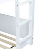 NicBex Twin over Twin Bunk Bed House-Shaped Wooden Bed Frame with Ladder and Full Length Guardrail, Space Saving, No Box Spring Required - 4 of 4