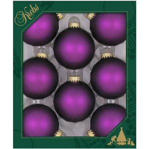 Christmas By Krebs - 67mm / 2.625" Designer Glass Baubles [8 Pieces] - 1 of 4