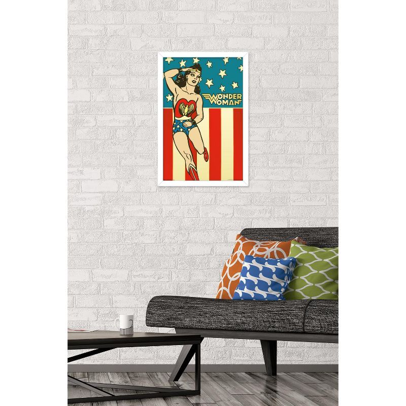 Trends International DC Comics - Wonder Woman - VIntage Framed Wall Poster Prints, 2 of 7