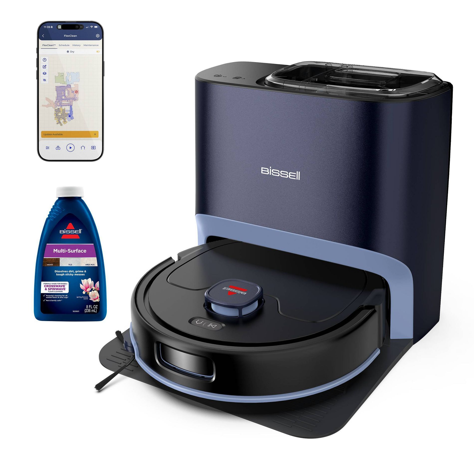 BISSELL Cordless FlexClean Robot Vacuum 4270 Blue/Black